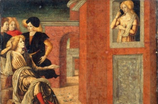 Detail from Liberale da Verona, 'Scene from a Novella'. Metropolitan Museum of Art, New York.